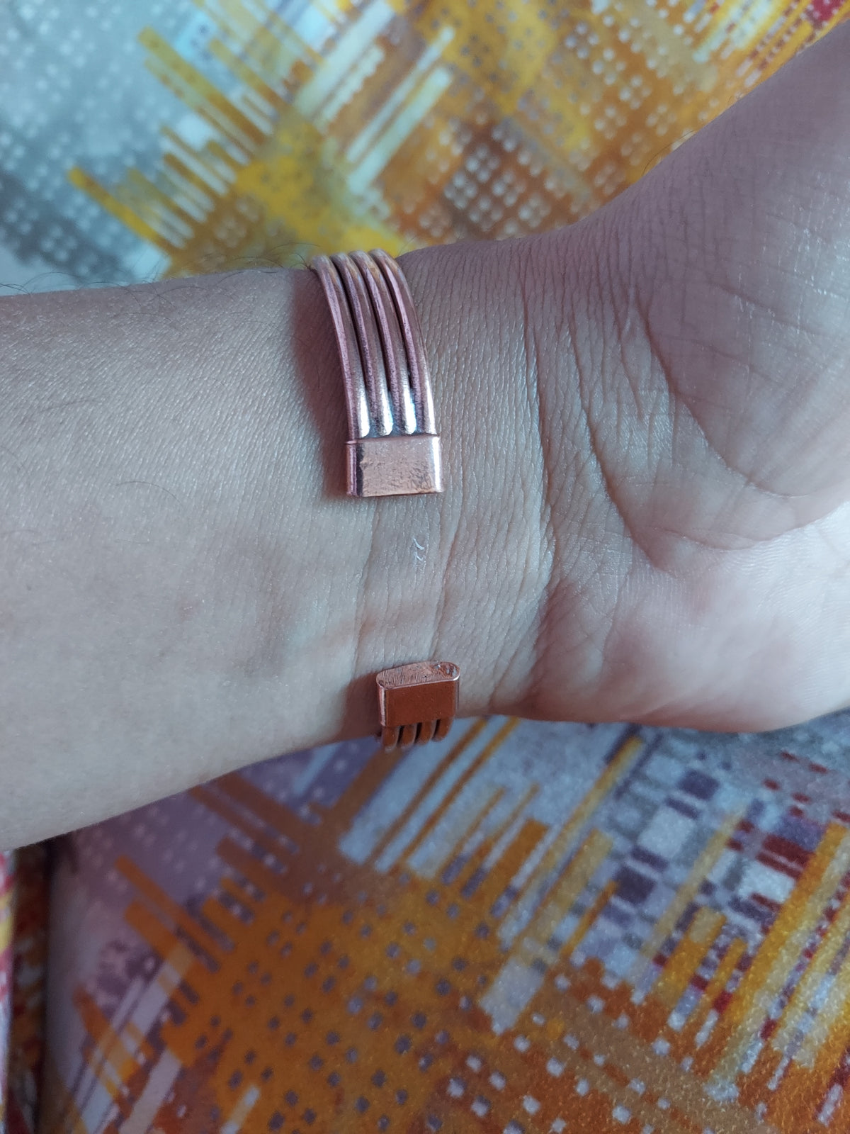 Bronze Braided Copper Bracelet