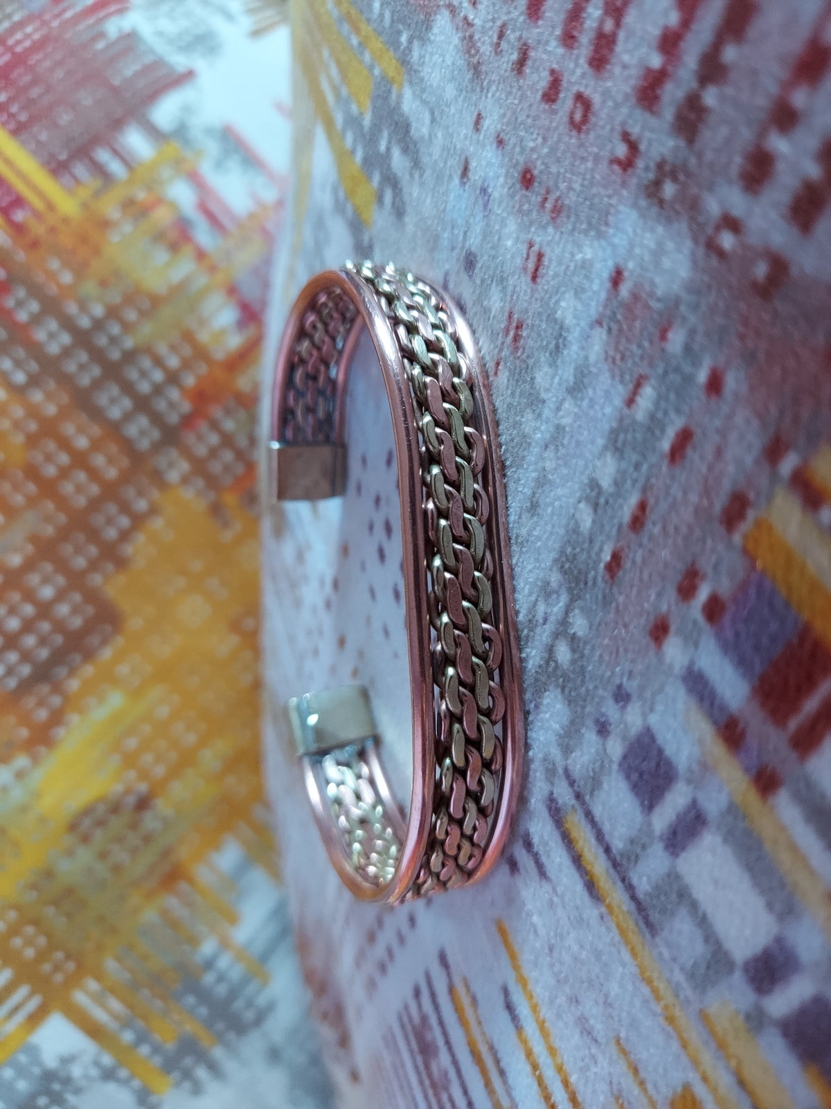 Bronze Multi-Line Copper Bracelet
