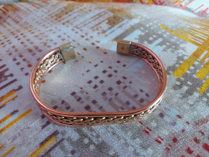 Bronze Multi-Line Copper Bracelet