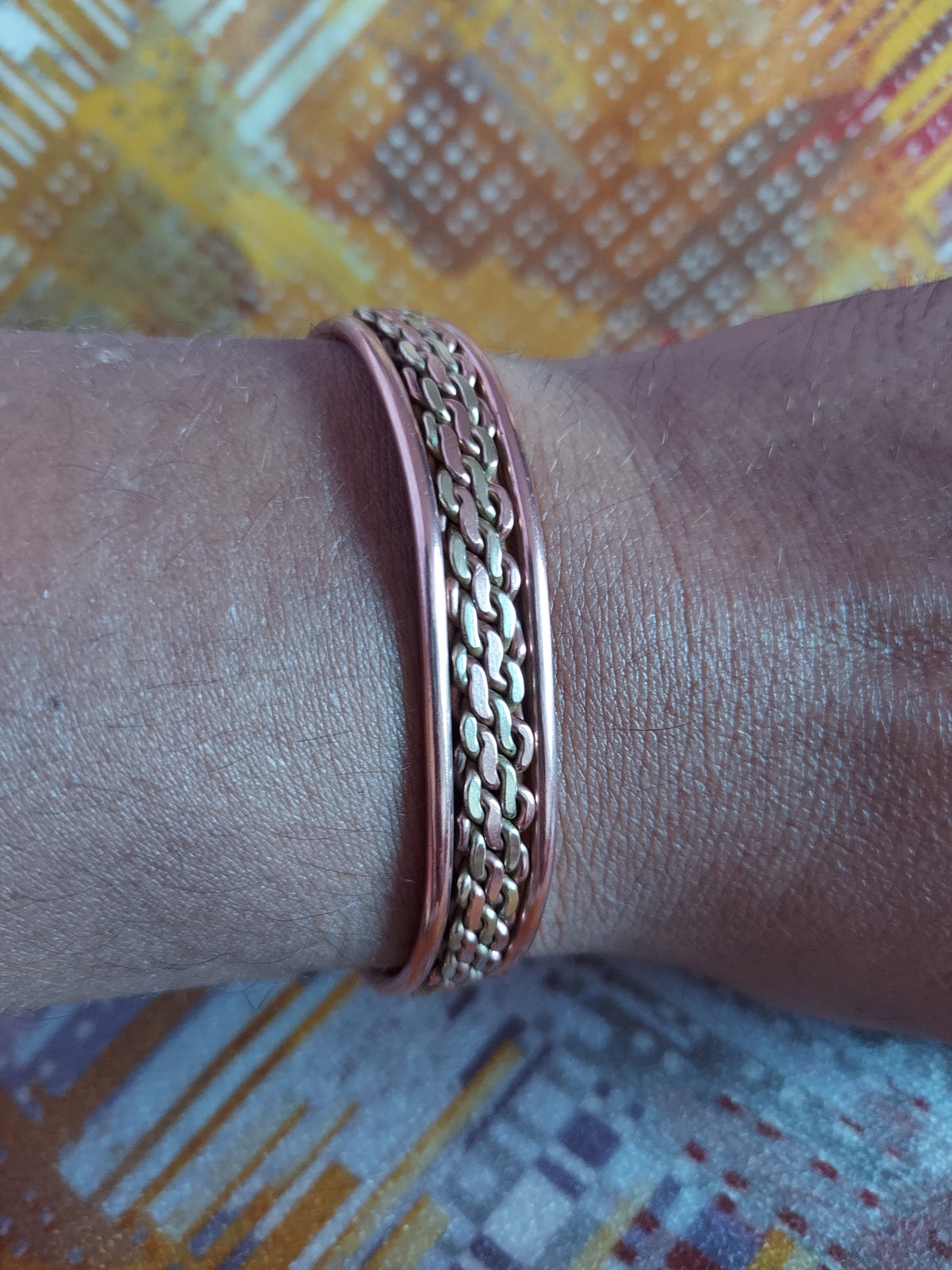 Bronze Multi-Line Copper Bracelet