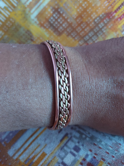 Bronze Multi-Line Copper Bracelet