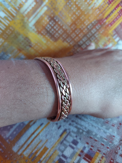 Bronze Multi-Line Copper Bracelet