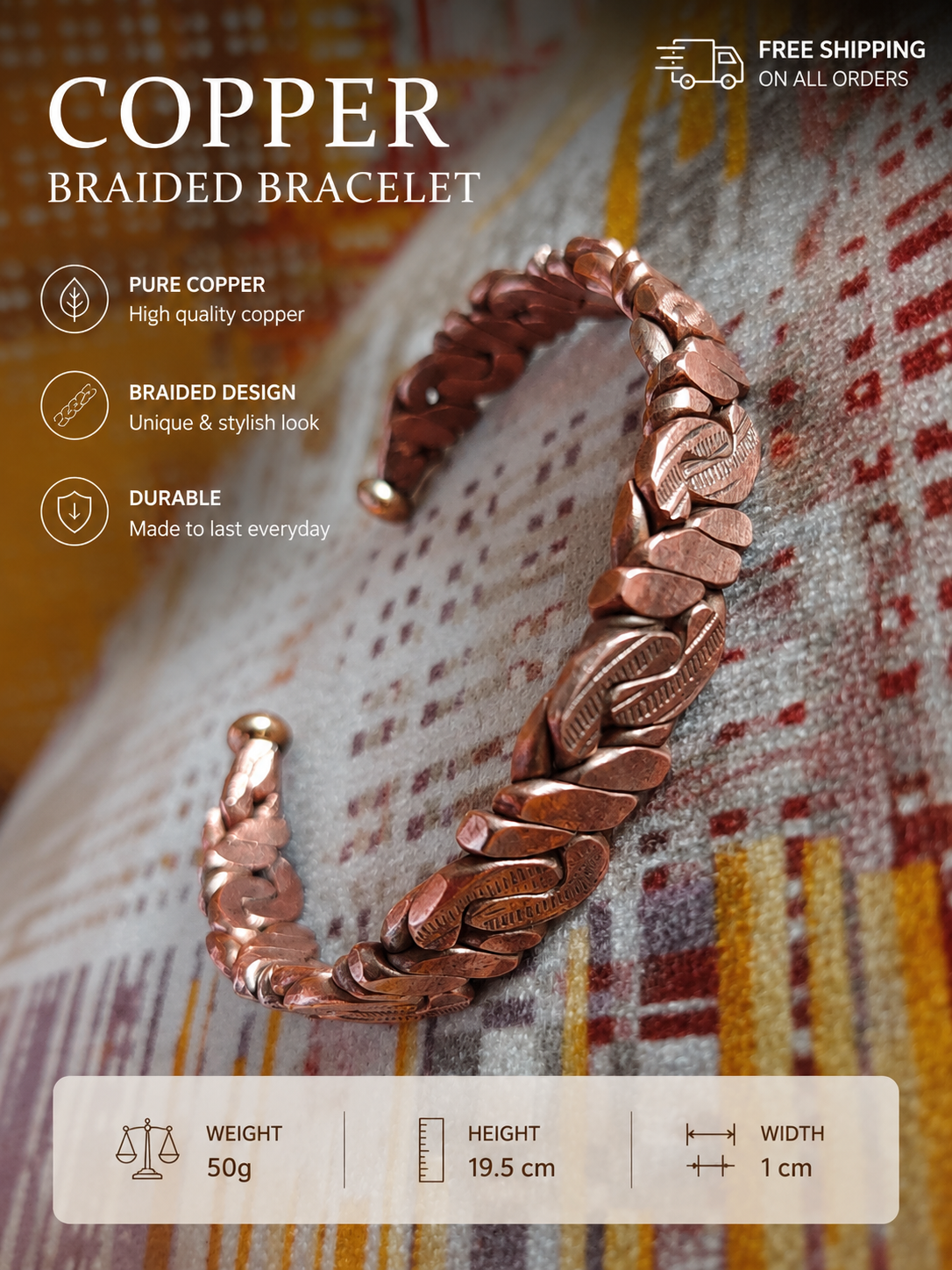 Bronze Twisted Copper Bracelet